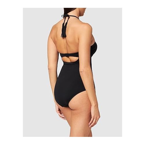  Seafolly Women's Standard Wrap Front C/D Cup One Piece Swimsuit with Removable Straps