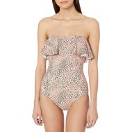 Seafolly Women's Ruffle Front Strapless Bandeau One Piece Swimsuit