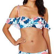 Seafolly Women's Standard Tropical Vacay Cold Shoulder Bandeau Bikini Top Swimsuit