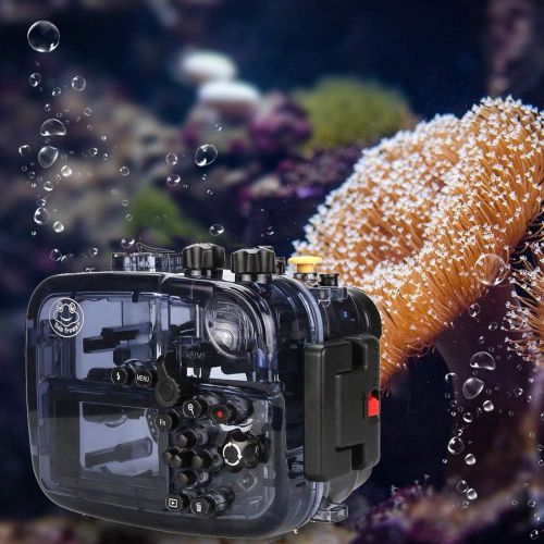  Sea frogs Seafrogs 40m130ft Waterproof Underwater Camera Housing Case for A6000 A6300 A6500 Can Be Used With 16-50mm Lens w EACHSHOT Red Filter