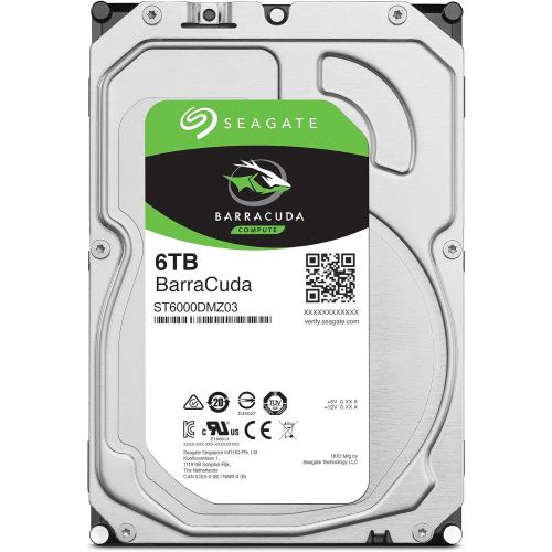  [아마존 핫딜] Seagate BarraCuda 6TB Internal Hard Drive HDD  3.5 Inch SATA 6 Gb/s 5400 RPM 256MB Cache for Computer Desktop PC  Frustration Free Packaging (ST6000DM003)