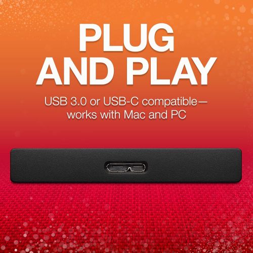  Seagate Backup Plus Ultra Touch 2TB External Hard Drive Portable HDD  Black USB-C USB 3.0, 1yr Mylio Create, 2 months Adobe CC Photography (STHH2000400)