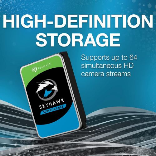  Seagate SkyHawk 6TB Surveillance Internal Hard Drive HDD ? 3.5 Inch SATA 6GB/s 256MB Cache for DVR NVR Security Camera System with Drive Health Management ? Frustration Free Packag