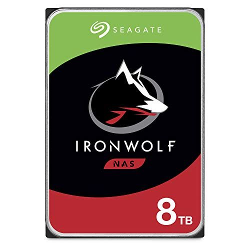  Seagate IronWolf 8TB NAS Internal Hard Drive HDD ? 3.5 Inch SATA 6Gb/s 7200 RPM 256MB Cache for RAID Network Attached Storage ? Frustration Free Packaging (ST8000VNZ04/N004)