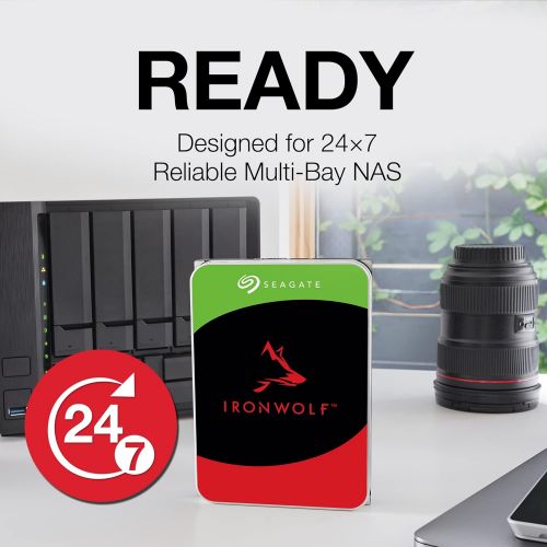  Seagate IronWolf 8TB NAS Internal Hard Drive HDD ? 3.5 Inch SATA 6Gb/s 7200 RPM 256MB Cache for RAID Network Attached Storage ? Frustration Free Packaging (ST8000VNZ04/N004)