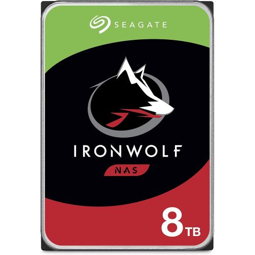  Seagate IronWolf 8TB NAS Internal Hard Drive HDD ? 3.5 Inch SATA 6Gb/s 7200 RPM 256MB Cache for RAID Network Attached Storage ? Frustration Free Packaging (ST8000VNZ04/N004)