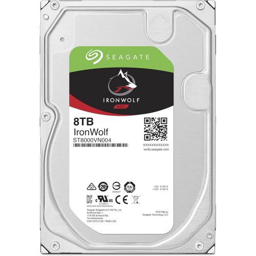  Seagate IronWolf 8TB NAS Internal Hard Drive HDD ? 3.5 Inch SATA 6Gb/s 7200 RPM 256MB Cache for RAID Network Attached Storage ? Frustration Free Packaging (ST8000VNZ04/N004)