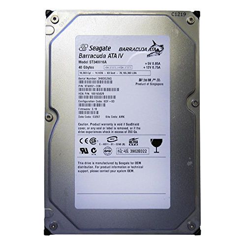  Seagate ST340016A 40GB, Internal Hard Drive