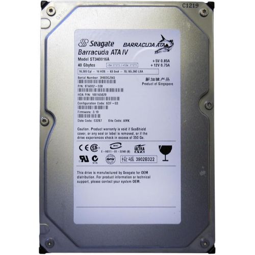  Seagate ST340016A 40GB, Internal Hard Drive