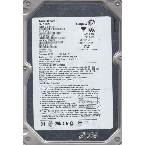  ST3120022A Seagate Barracuda 7200.7 Hard Drive ST3120022A