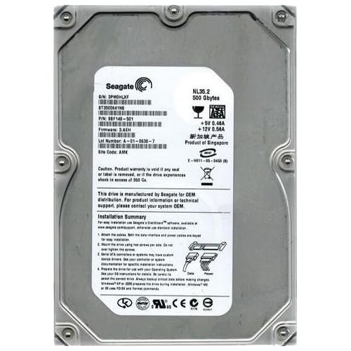  ST3500641NS Seagate 500GB 7200RPM SATA 3.0 Gbps 3.5 inch NL35 Hard Drive