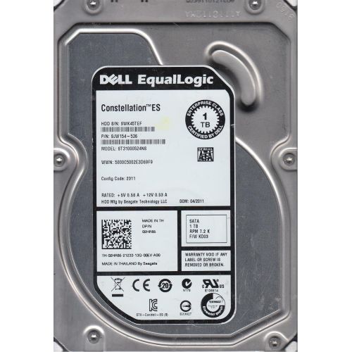  Seagate ST31000524NS, 9WK, KRATSG, PN 9JW154-536, FW KD03, Dell 1TB SATA 3.5 Hard Drive