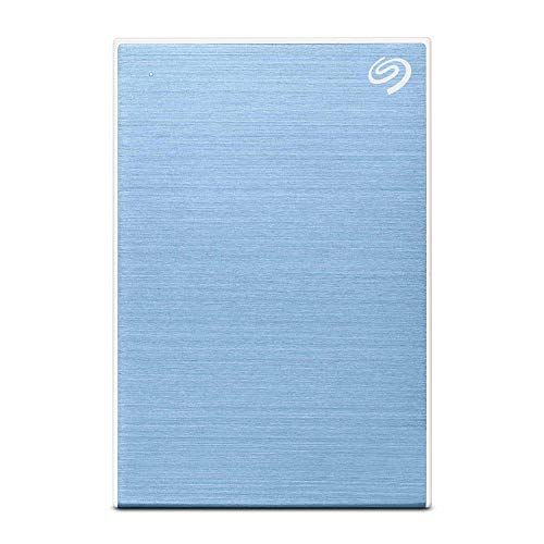  Seagate Backup Plus Portable, 5 TB, External Hard Drive HDD, Light Blue, USB 3.0 for PC Laptop and Mac, 1 yr MylioCreate, 4 mo Adobe Creative Cloud Photography, 2 yr Rescue Service