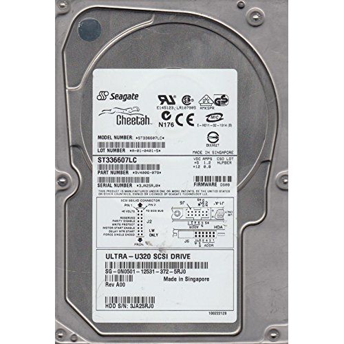  ST336607LC, 3JA, AMKSPR, PN 9V4006-079, FW DS08, Seagate 37GB SCSI 3.5 Hard Drive