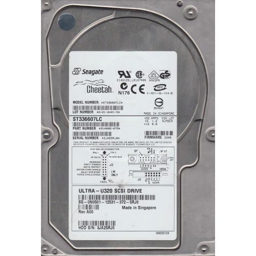  ST336607LC, 3JA, AMKSPR, PN 9V4006-079, FW DS08, Seagate 37GB SCSI 3.5 Hard Drive