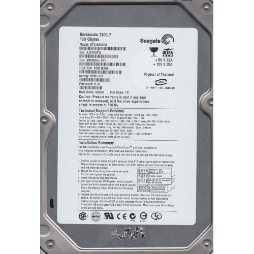  ST3160023A Seagate Barracuda 7200.7 Hard Drive ST3160023A