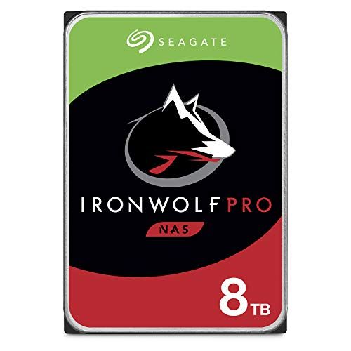  Seagate IronWolf Pro 8TB NAS Internal Hard Drive HDD ? CMR 3.5 Inch SATA 6Gb/s 7200 RPM 256MB Cache for RAID Network Attached Storage, Data Recovery Service ? Frustration Free Pack