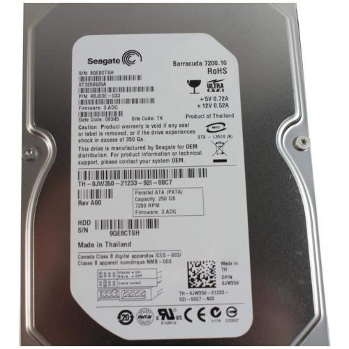  Seagate Barracuda 7200.10 Hard Drive - 250GB, Ultra ATA/100, 3.5, 8MB, 7200RPM - Internal Hard Drive