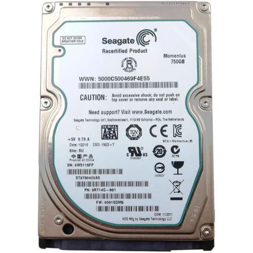  750GB Seagate Momentus SATA 2.5-inch laptop hard drive (7200rpm, 16MB cache) ST9750420AS