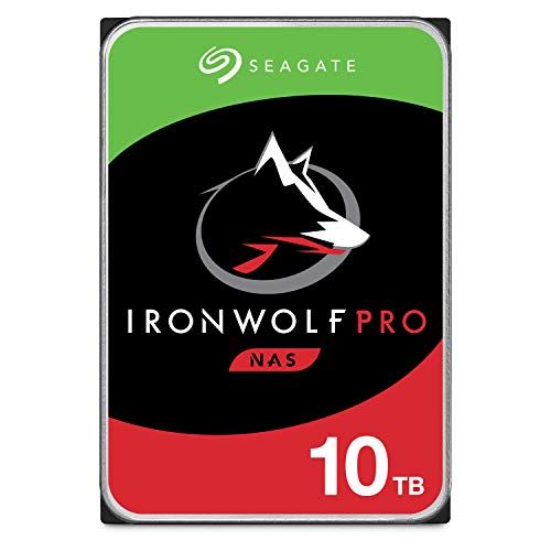  Seagate IronWolf Pro 10TB NAS Internal Hard Drive HDD ? CMR 3.5 Inch SATA 6Gb/s 7200 RPM 256MB Cache for RAID Network Attached Storage, Rescue Services (ST10000NE000)