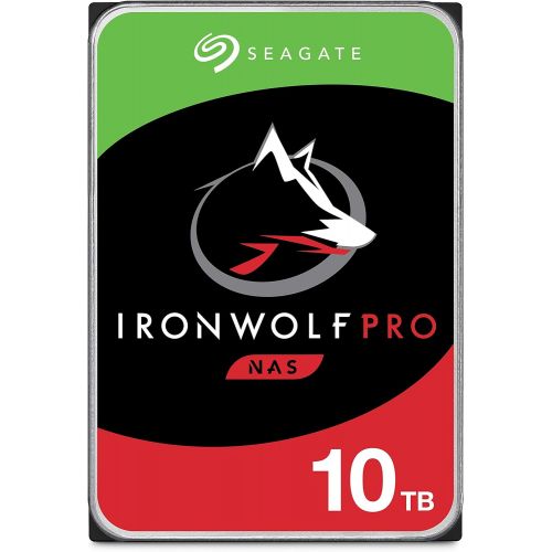  Seagate IronWolf Pro 10TB NAS Internal Hard Drive HDD ? CMR 3.5 Inch SATA 6Gb/s 7200 RPM 256MB Cache for RAID Network Attached Storage, Rescue Services (ST10000NE000)