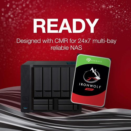  Seagate IronWolf 4TB NAS Internal Hard Drive HDD ? CMR 3.5 Inch SATA 6Gb/s 5900 RPM 64MB Cache for RAID Network Attached Storage ? Frustration Free Packaging (ST4000VN008)