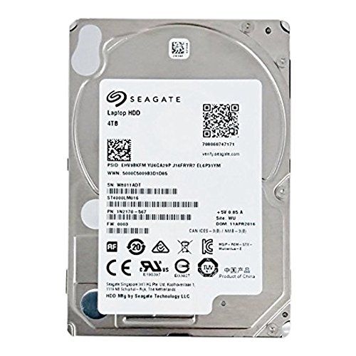  Seagate 4TB Laptop HDD SATA 6Gb/s 128MB Cache 2.5-Inch Internal Hard Drive (ST4000LM016)