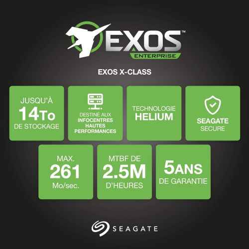  Seagate Exos X14 ST12000NM0008 12 TB Hard Drive - 512e/4Kn Format - SATA (SATA/600) - 3.5 Drive - Internal