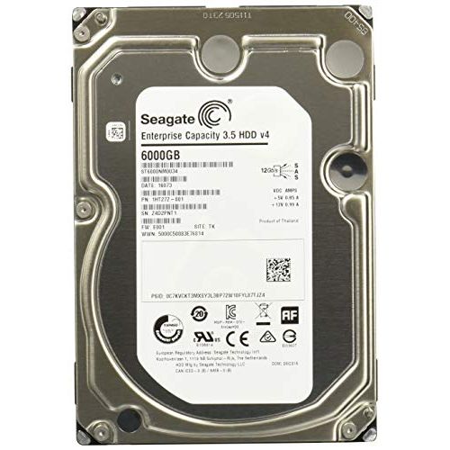  Seagate Enterprise Capacity 3.5 HDD 6TB 7200RPM 12Gb/s SAS 128 MB Cache?Internal Bare Drive ST6000NM0034