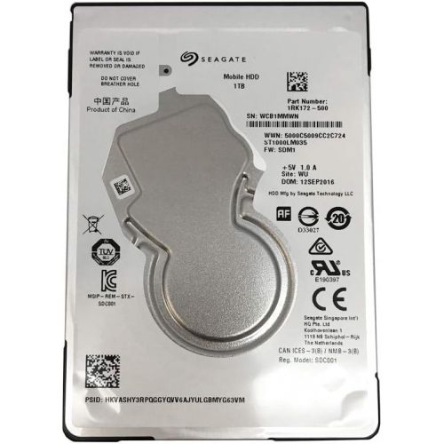  Seagate 1TB Laptop HDD SATA 6Gb/s 128MB Cache 2.5-Inch Internal Hard Drive (ST1000LM035) (Open Box)