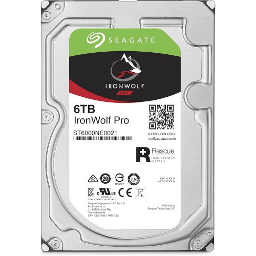  Seagate IronWolf Pro 6 TB NAS RAID Internal Hard Drive - 7,200 RPM SATA 6 Gb/s 3.5-inch (ST6000NE0021)