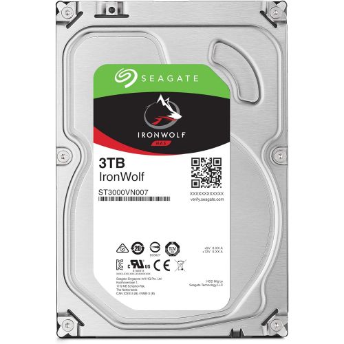  Seagate IronWolf 3Tb NAS Internal Hard Drive HDD ? 3.5 Inch Sata 6GB/S 5900 RPM 64MB Cache for Raid Network Attached Storage (ST3000VN007)