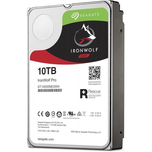  Seagate IronWolf Pro 10Tb NAS Internal Hard Drive HDD ? 3.5 Inch Sata 6GB/S 7200 RPM 256MB Cache for Raid Network Attached Storage, Data Recovery Rescue Service (ST10000NE0004)