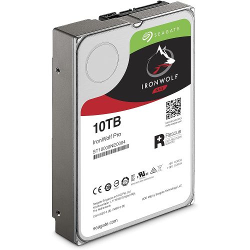  Seagate IronWolf Pro 10Tb NAS Internal Hard Drive HDD ? 3.5 Inch Sata 6GB/S 7200 RPM 256MB Cache for Raid Network Attached Storage, Data Recovery Rescue Service (ST10000NE0004)