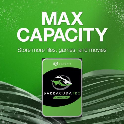  Seagate BarraCuda Pro Performance Internal Hard Drive SATA HDD 12TB 6GB/s 256MB Cache 3.5-Inch (ST12000DM0007)