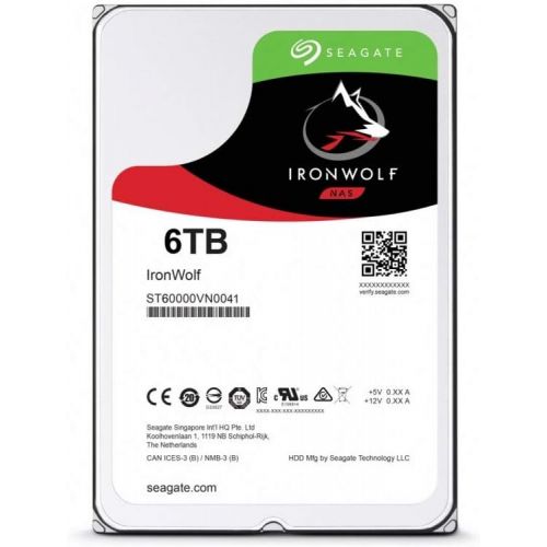  Seagate 6TB IronWolf NAS SATA 6Gb/s NCQ 128MB Cache 3.5-Inch Internal Hard Drive (ST6000VN0041)