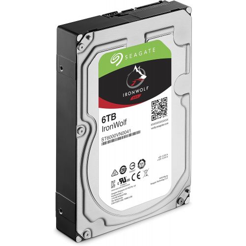  Seagate 6TB IronWolf NAS SATA 6Gb/s NCQ 128MB Cache 3.5-Inch Internal Hard Drive (ST6000VN0041)