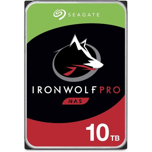  Seagate IronWolf Pro 10TB NAS Internal Hard Drive HDD ? CMR 3.5 Inch SATA 6GB/s 7200RPM 256MB Cache for RAID, Data Recovery Service ? (ST10000NE0004)