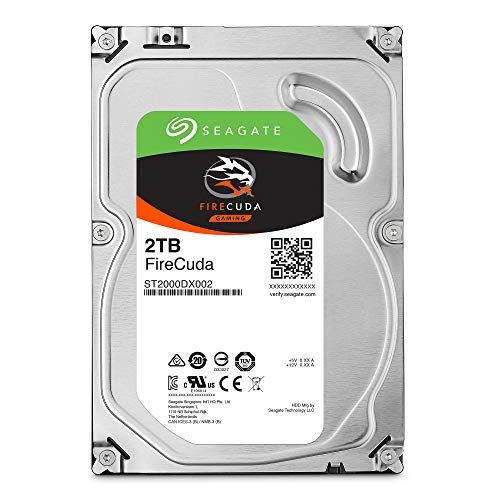  Seagate FireCuda 2TB Solid State Hybrid Drive Performance SSHD ? 3.5 Inch SATA 6Gb/s Flash Accelerated for Gaming PC Desktop (ST2000DX002)