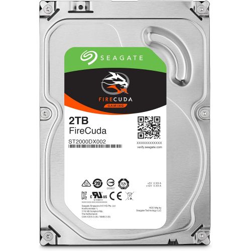  Seagate FireCuda 2TB Solid State Hybrid Drive Performance SSHD ? 3.5 Inch SATA 6Gb/s Flash Accelerated for Gaming PC Desktop (ST2000DX002)