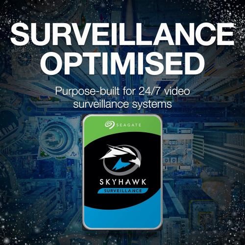  Seagate SkyHawk 2TB Surveillance Internal Hard Drive HDD ? 3.5 Inch SATA 6Gb/s 64MB Cache for DVR NVR Security Camera System with Drive Health Management (ST2000VX008)