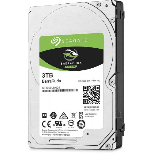  Seagate BarraCuda 3TB Internal Hard Drive HDD ? 2.5 Inch Sata 6Gb/s 5400 RPM 128 MB Cache for Computer Desktop PC (ST3000LM024)