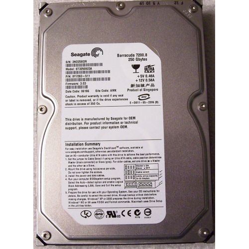  Seagate Barracuda 250GB 7200 RPM IDE 8MB Hard Drive