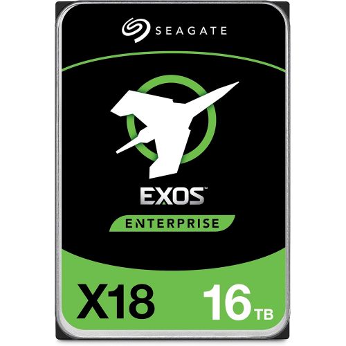  Seagate Exos X18 16TB Enterprise HDD - CMR 3.5 Inch Hyperscale SATA 6Gb/s, 7200 RPM, 512e and 4Kn FastFormat, Low Latency with Enhanced Caching (ST16000NM000J)