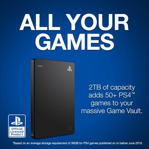  [아마존베스트]Seagate (STGD2000100) Game Drive For PS4 Systems 2TB External Hard Drive Portable HDD  USB 3.0, Officially Licensed Product