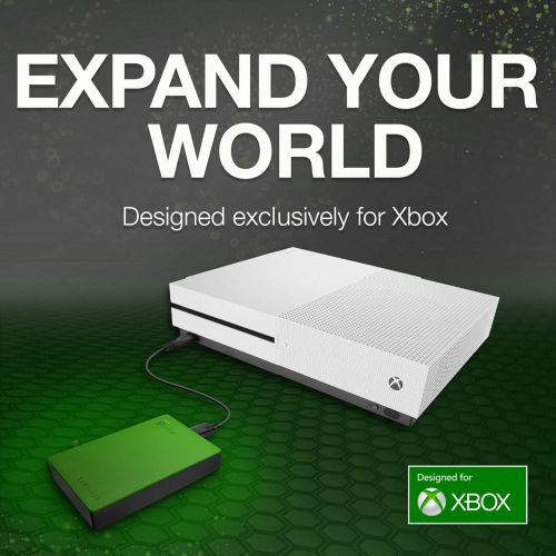  [아마존베스트]Seagate Game Drive 2TB External Hard Drive Portable HDD, Designed For Xbox One, Green - 1 year Rescue Service (STEA2000403)