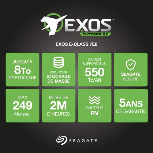  [아마존베스트]Seagate Exos 7E8 8TB Internal Hard Drive HDD  3.5 Inch 6Gb/s 7200 RPM 256 MB Cache for Enterprise, Data Center  Frustration Free Packaging (ST8000NM0055)