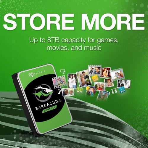  Seagate BarraCuda 8TB Internal Hard Drive HDD ? 3.5 Inch Sata 6 Gb/s 5400 RPM 256MB Cache for Computer Desktop PC ? Frustration Free Packaging (ST8000DM004)