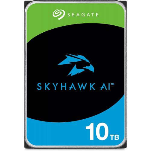  Seagate Skyhawk AI 10TB Video Internal Hard Drive HDD ? 3.5 Inch SATA 6Gb/s 256MB Cache for DVR NVR Security Camera System with in-House Rescue Services (ST10000VE001)