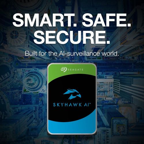  Seagate Skyhawk AI 10TB Video Internal Hard Drive HDD ? 3.5 Inch SATA 6Gb/s 256MB Cache for DVR NVR Security Camera System with in-House Rescue Services (ST10000VE001)